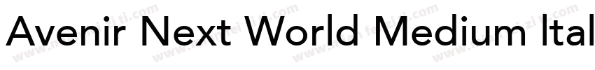 Avenir Next World Medium ltalic字体转换